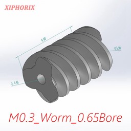 Show details for Module 0.3 M0.3 Plastic Worm, 3 Threads, Suitable For 0.7mm Shaft of Motor Picture of Module 0.3 M0.3 Plastic Worm, 3 Threads, Suitable For 0.7mm Shaft of Motor