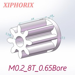 Show details for Module 0.2 8 Teeth Plastic Pinion,  Interference Fit 0.7mm Shaft of  4mm Coreless Motor Picture of Module 0.2 8 Teeth Plastic Pinion,  Interference Fit 0.7mm Shaft of  4mm Coreless Motor