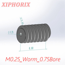 Show details for Module 0.25 M0.25 Plastic Worm, Suitable For 0.8mm Shaft of Motor Picture of Module 0.25 M0.25 Plastic Worm, Suitable For 0.8mm Shaft of Motor
